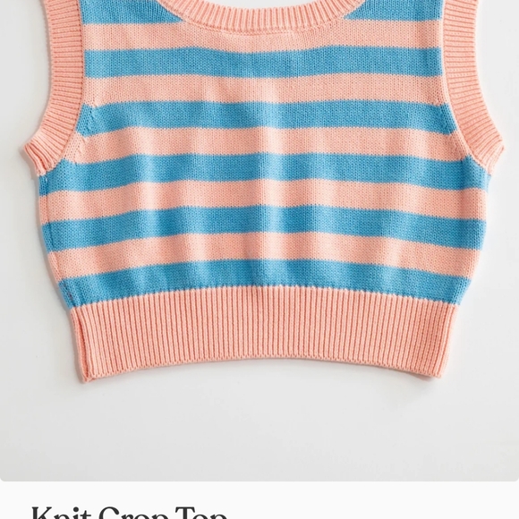 Hammies NWT Striped Sweatercrop top, matching Bell Bottoms and Ink Alloy Dangles - Picture 8 of 14